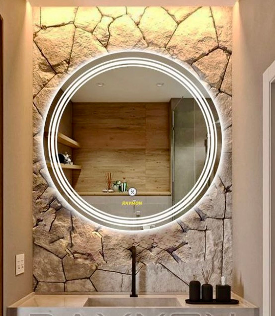 آینه بک لایت گرد کد ۱۷۵ سفید