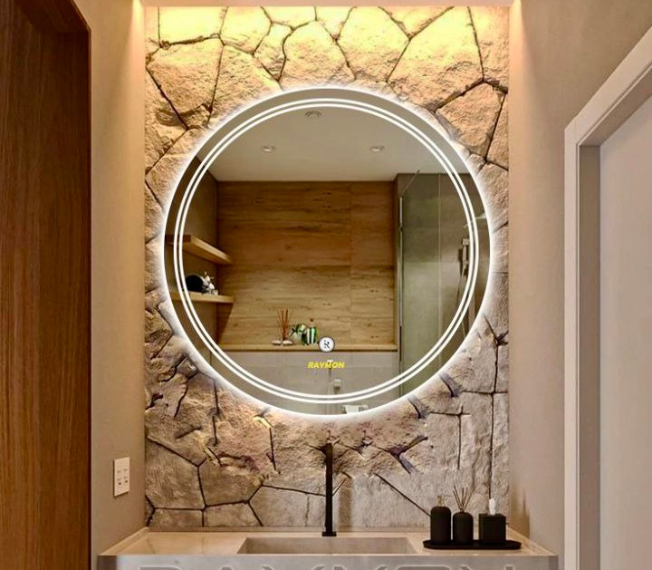 آینه بک لایت گرد دو لاین سند بلاست