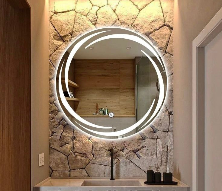 آینه بک لایت گرد کد ۱۱۳