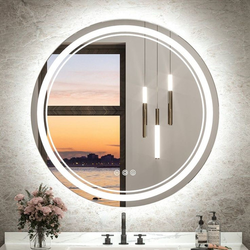 آینه بک لایت گرد