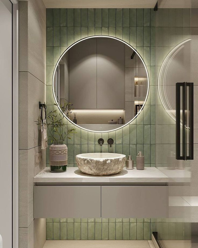 آینه بک لایت گرد ۵ میل سند بلاست