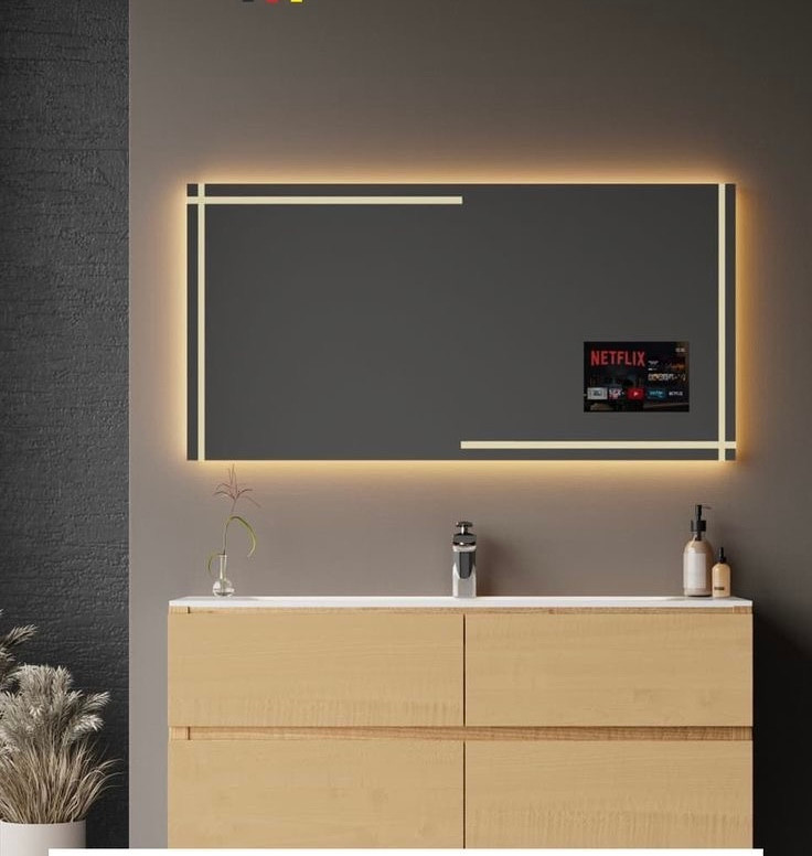 آینه بک لایت مستطیل