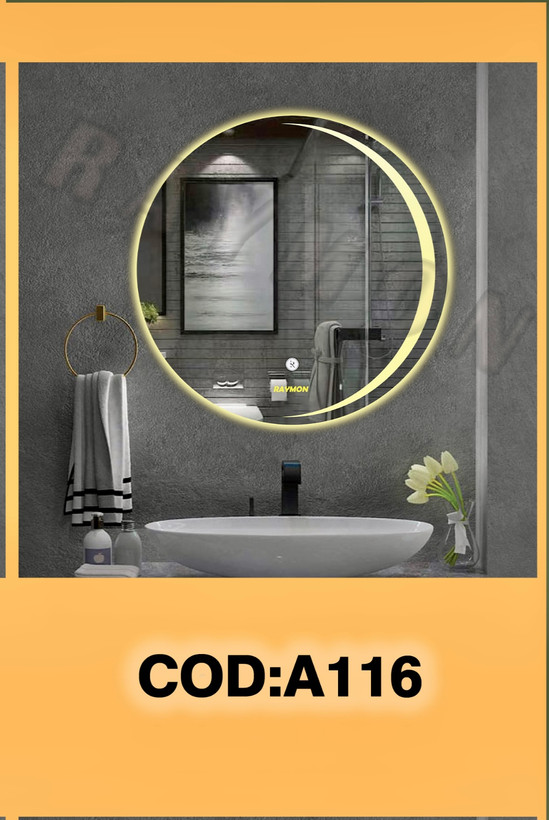 آینه بک لایت گرد کد ۱۱۶