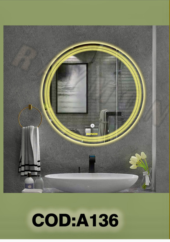 آینه بک لایت گرد کد ۱۳۶