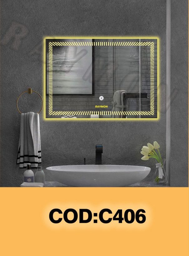 آینه بک لایت مستطیل کد۴۰۶