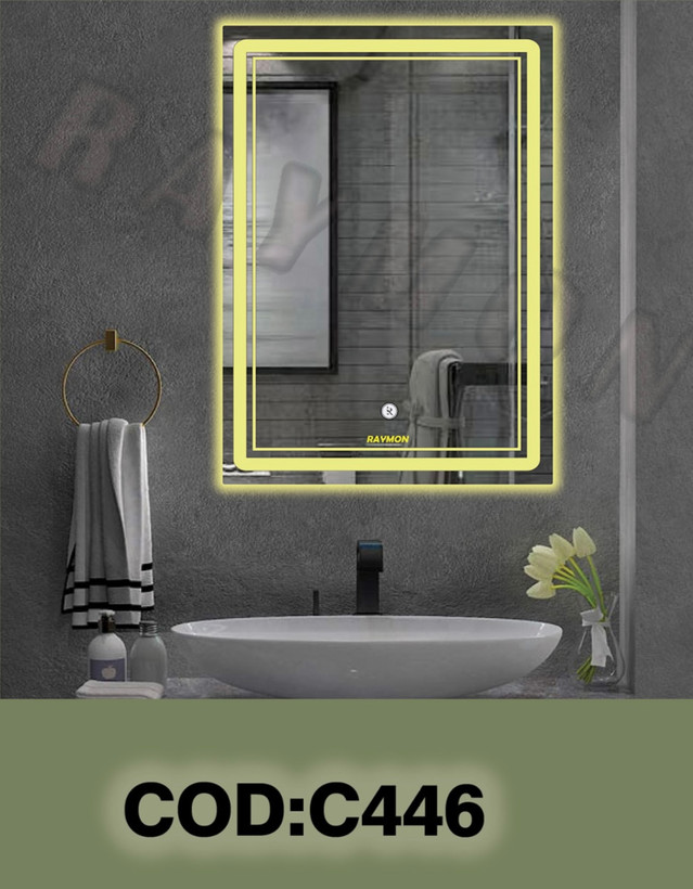 آینه بک لایت مستطیل کد 446