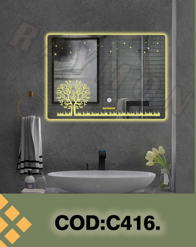 آینه بک لایت مستطیل کد 416